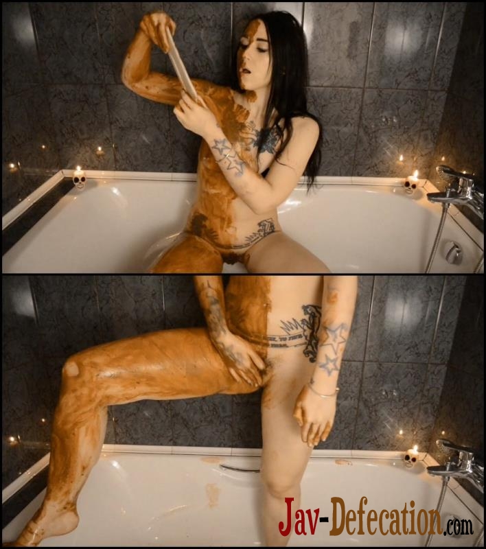 [Special #733] DirtyBetty scat hypnosis play smearing to body shit (2018 | FullHD)